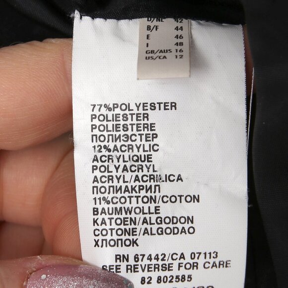 Steilmann Black Quilted Lightweight Jacket Full Zipper Mock Neck Collar - Picture 8 of 9